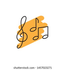 music icon filled design template