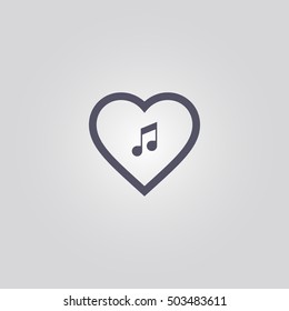music icon. flat design