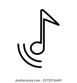 Music icon flat editable icon mark
