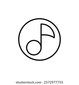 Music icon flat editable icon mark