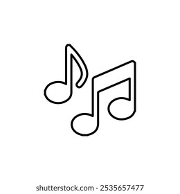music icon Flat logo isolated symbol
