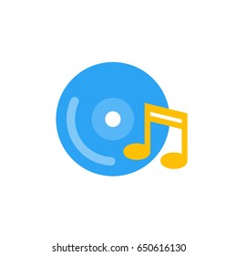 music icon, flat style