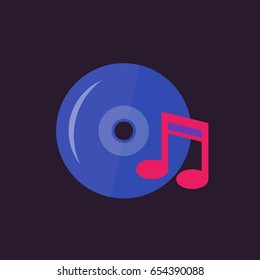music icon in flat style