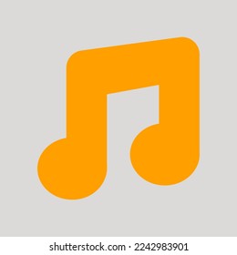 Music icon in flat style about user interface, use for website mobile app presentation