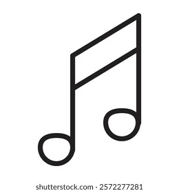 Music icon Flat vector set outline