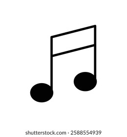 Music icon Flat vector set outline