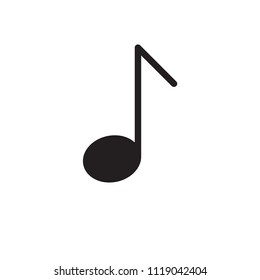 Music icon flat vector simple isolated illustration signage template design trendy