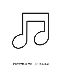 Music icon flat vector template design trendy