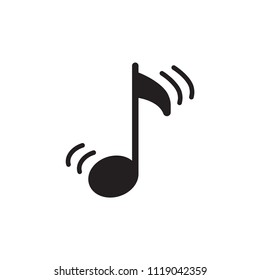Music icon flat vector template design trendy