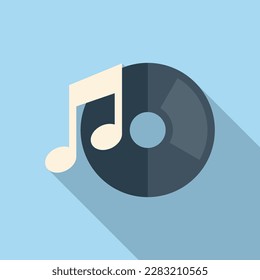 Musiksymbol: flacher Vektor. Webschnittstelle. Synchronisierungsfoto