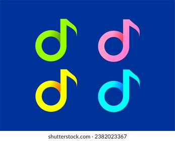 music icon of four kinds of colors