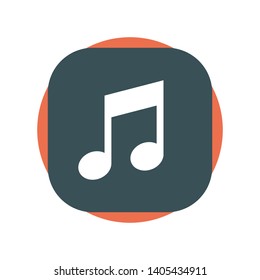 Music Icon in Geometric Shape
