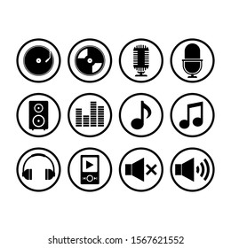 Music icon gold black white ui musical vector