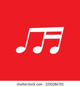 Music icon, graphics resource template, vector illustration.