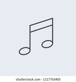 Music icon gray. Vector illustration