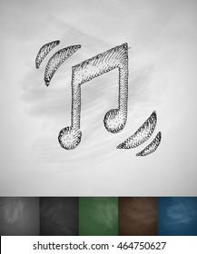 music icon. Hand drawn vector illustration