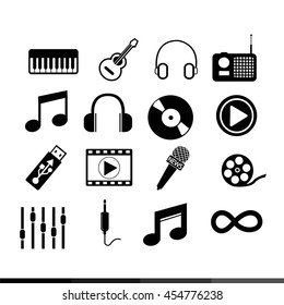 Music icon illustration design
