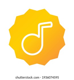icono de música. ilustración musical. Icono de vector plano. puede usar para, icon design element, ui, web, app.