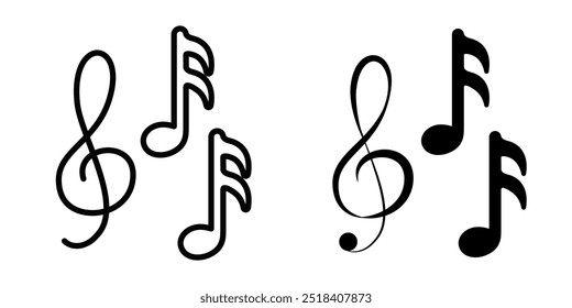 Music icon illustration vector design template