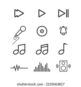 Music icon Illustration vector template eps 10 flat design