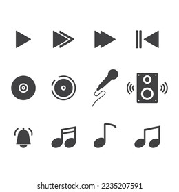 Music icon Illustration vector template eps 10 flat design