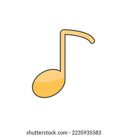 Music icon Illustration vector template eps 10 flat design