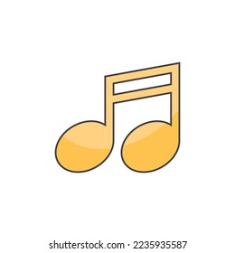 Music icon Illustration vector template eps 10 flat design