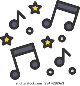 Music Icon image. Suitable for mobile application.