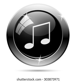 Music icon. Internet button on white background. EPS10 vector 