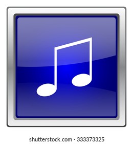 Music icon. Internet button on white background. EPS10 vector.