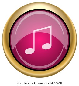 Music icon. Internet button on white background. EPS10 vector.