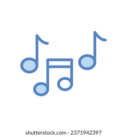 Music icon isolate on white background vector stock illustration.