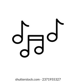 Music icon isolate on white background vector stock illustration.