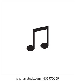 Music icon. Isolated. Flat design. Vector.