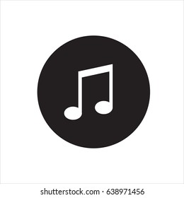 Music icon. Isolated. Flat design. Vector.