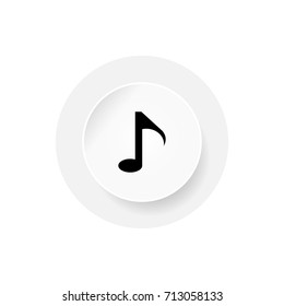 Music icon isolated on white background. EPS10 vector illustration for web, app, banner, sign, symbol, label, button. 