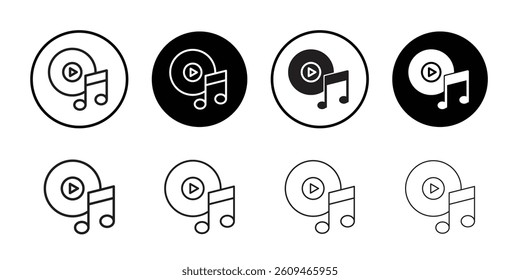 Music icon Line Art Logo set