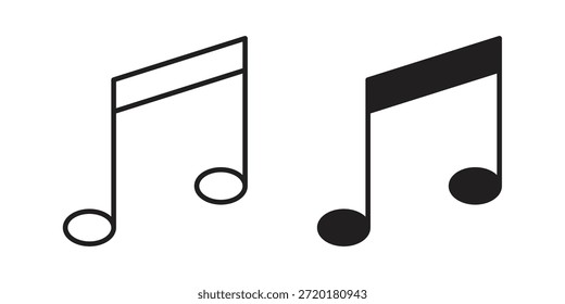 Ícone de música no design de linha. Vetor de ícone simples