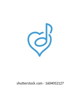 Music icon. Line design template