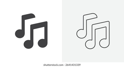 Music icon Line graphics illustration