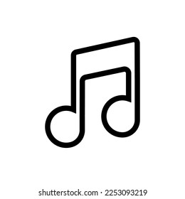 Music icon line isolated on white background. Black flat thin icon on modern outline style. Linear symbol and editable stroke. Simple and pixel perfect stroke vector illustration