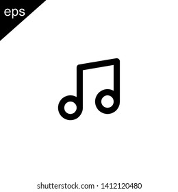 music icon line outline design vector symbol