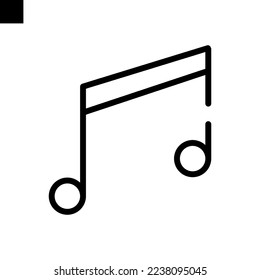 music icon line style vector