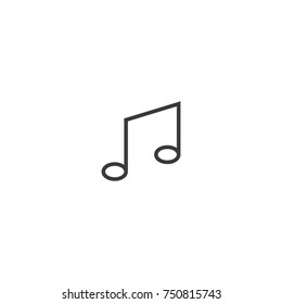 music Icon. line style vector illustration
