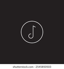 music icon linear vector design