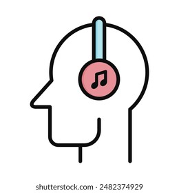 Music icon. Listening to the music icon