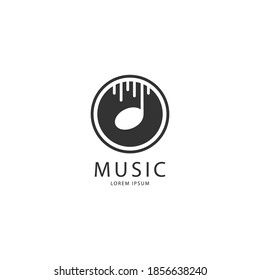 Music icon logo concept design vector template. Guitar, violin, string logo vector