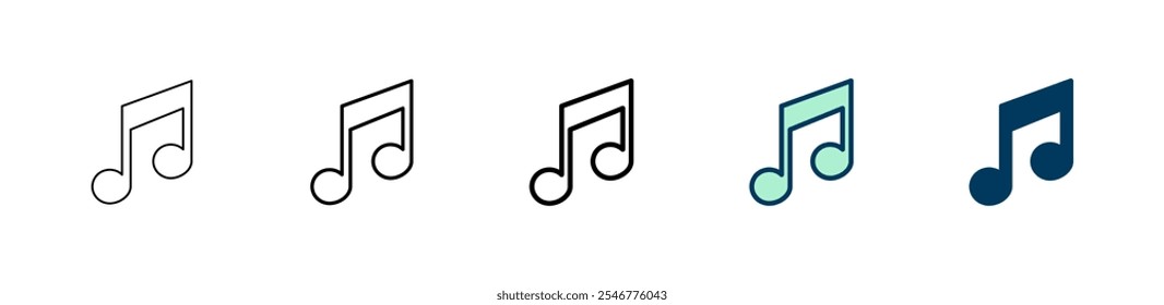 Music icon logo design. note music sign and symbol