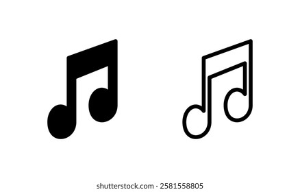 Music icon logo design. note music sign and symbol