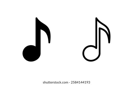 Music icon logo design. note music sign and symbol